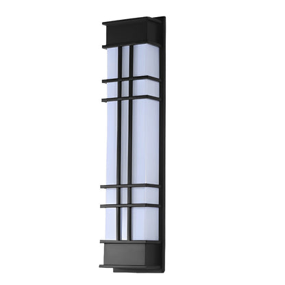 Retro Rectangular Waterproof LED Black Traditional Outdoor Wall Lamp - Flyachilles