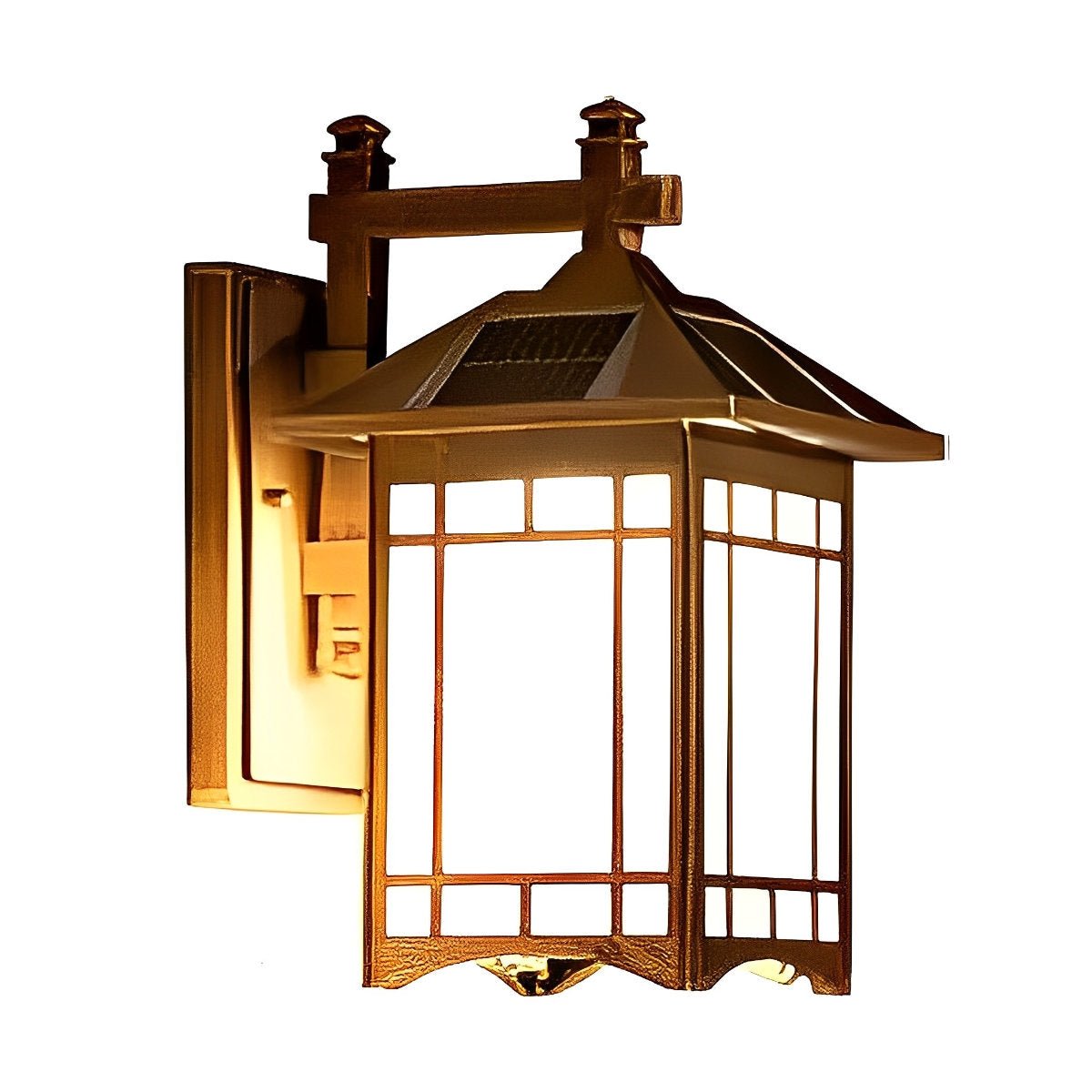 Retro Waterproof LED Vintage Solar Wall Lamp with Remote Wall Sconce Lighting - Flyachilles