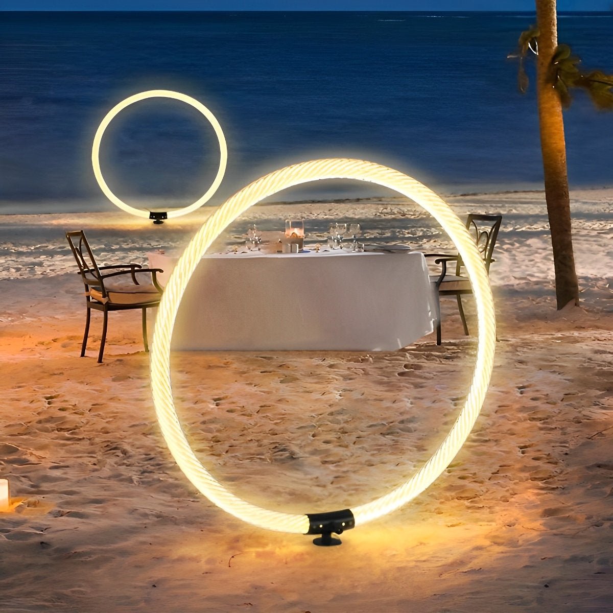 Ring Minimalist LED Waterproof Modern Outdoor Lawn Lamp - Flyachilles