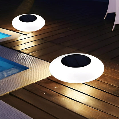 Round Colorful RGB LED Waterproof Solar Modern Outdoor Lights Pool Lights Water Floating Light Pond Lamp - Flyachilles