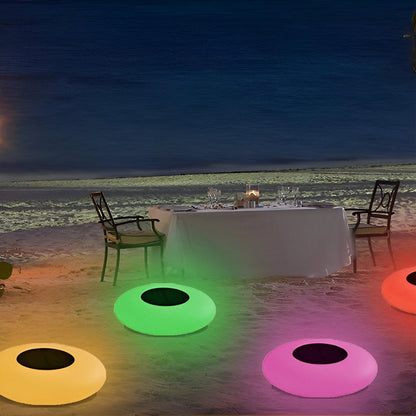 Round Colorful RGB LED Waterproof Solar Modern Outdoor Lights Pool Lights Water Floating Light Pond Lamp - Flyachilles