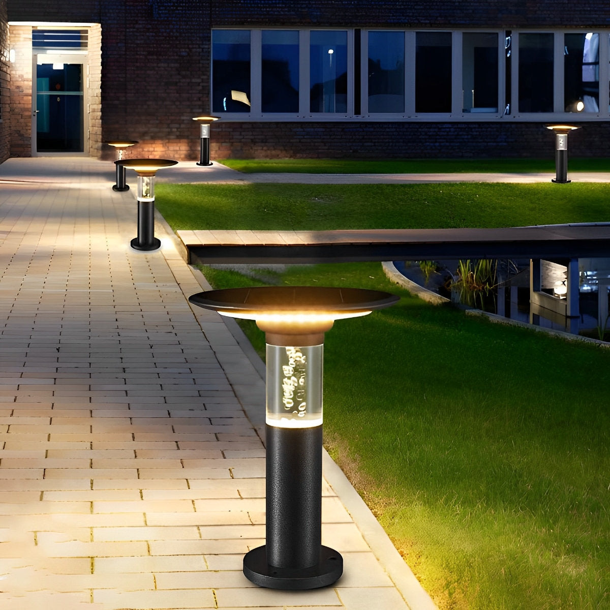 Round Creative Bubble Design Waterproof LED Modern Solar Path Lights - Flyachilles