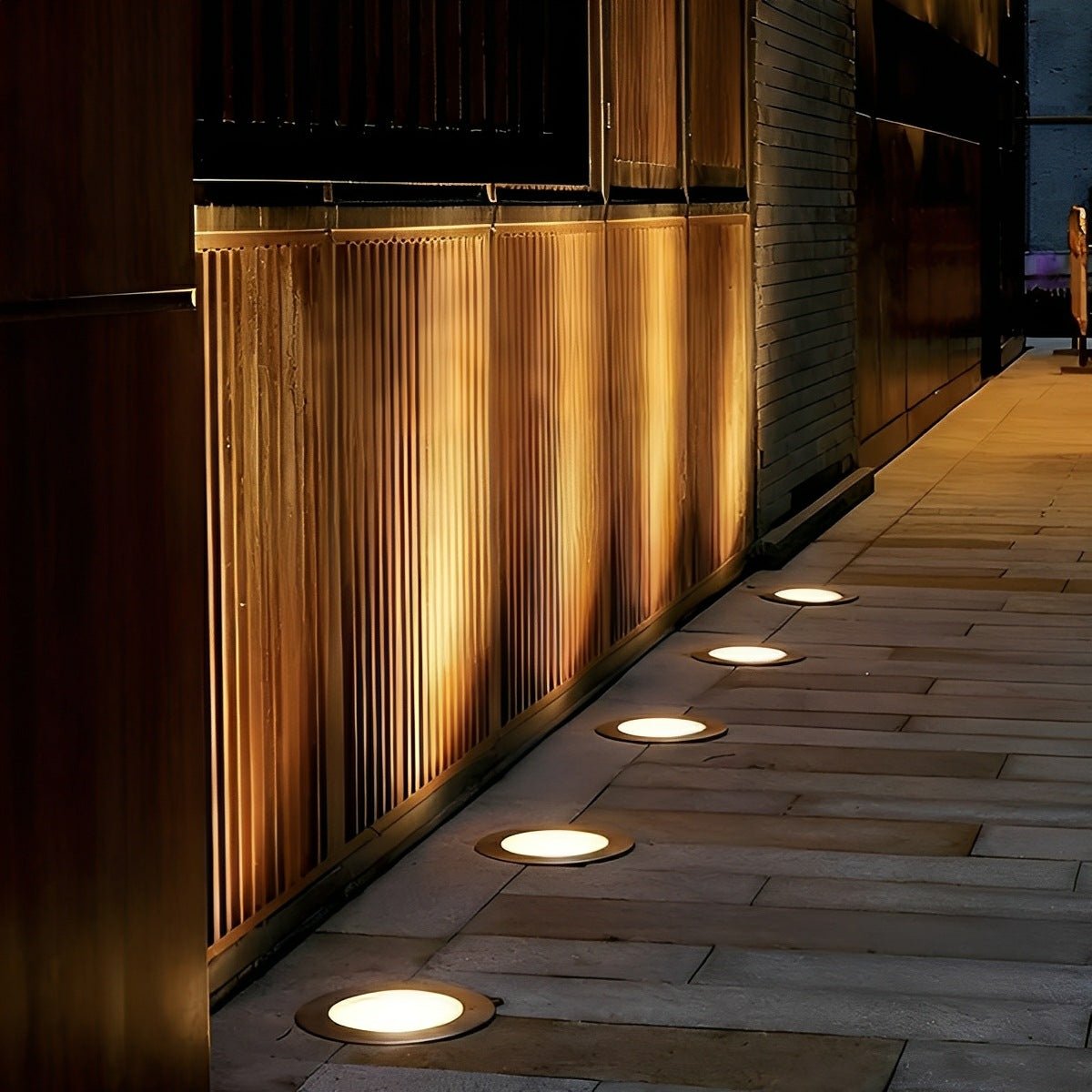 Round Outdoor LED Ground Lights Landscape Lights Wall Washer Lights