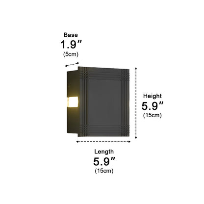 Round Square LED Cross Star Lights Waterproof Modern Wall Lamp Sconce - Flyachilles