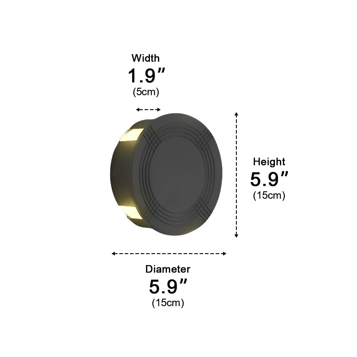 Round Square LED Cross Star Lights Waterproof Modern Wall Lamp Sconce - Flyachilles