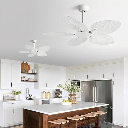 Rustic Coastal Leaf - shaped Modern DC Motor Reverse Ceiling Fan - Flyachilles