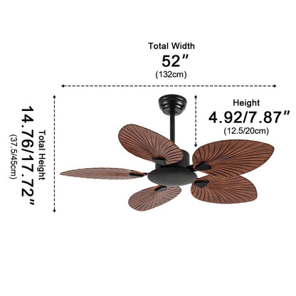Rustic Coastal Leaf - shaped Modern DC Motor Reverse Ceiling Fan - Flyachilles