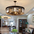 Rustic Modern Crystal Chandeliers Round Ceiling Lights - Flyachilles