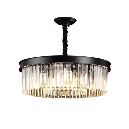 Rustic Modern Crystal Chandeliers Round Ceiling Lights - Flyachilles