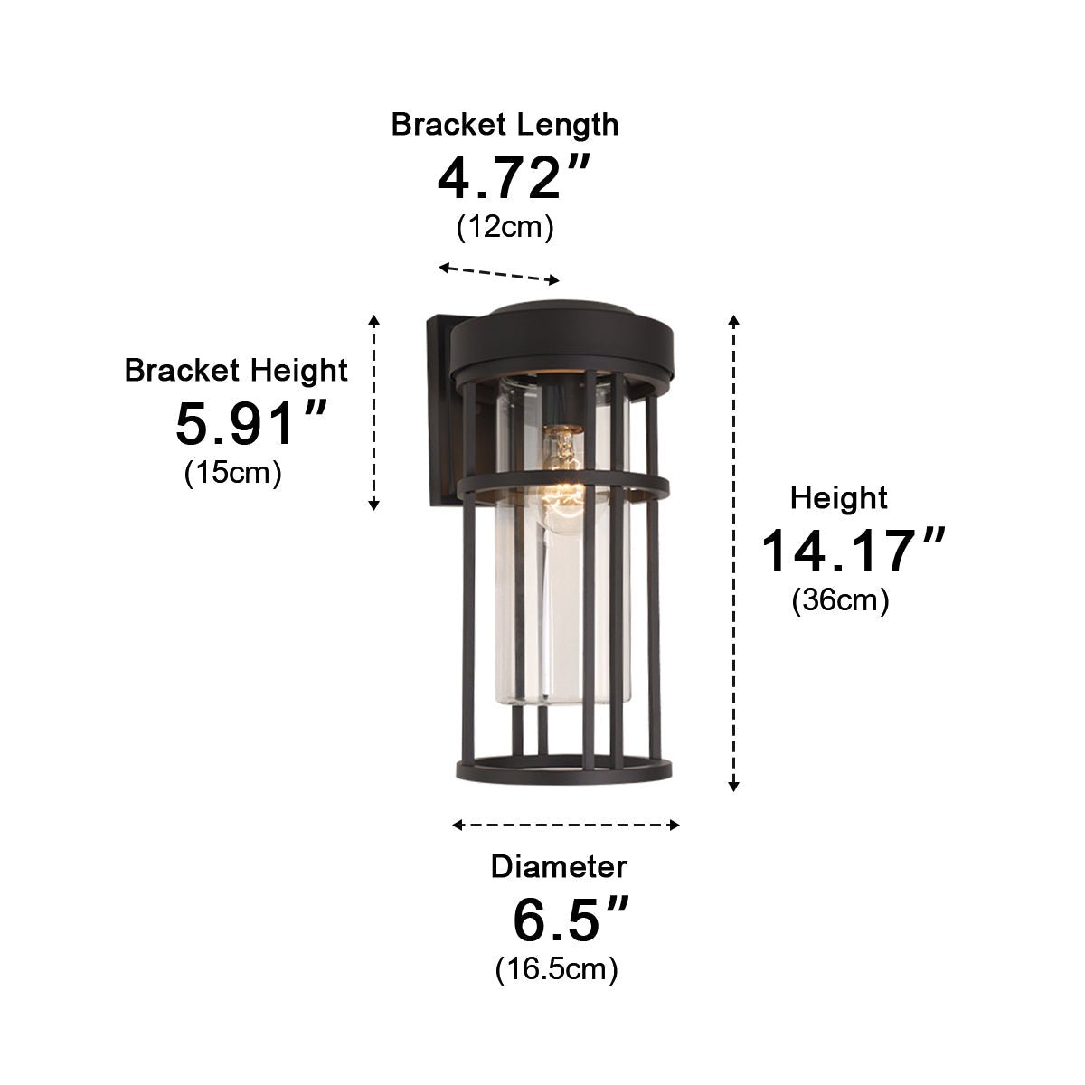 Rustic Modern Cylinder Waterproof Outdoor LED Porch Wall Lights - Flyachilles