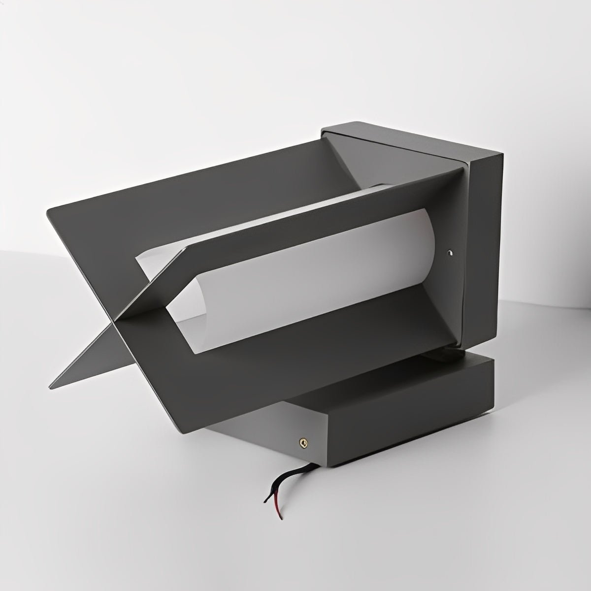 Rustic Modern Geometric Sculptural Waterproof Outdoor LED Porch Wall Lights - Flyachilles