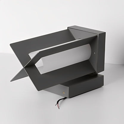 Rustic Modern Geometric Sculptural Waterproof Outdoor LED Porch Wall Lights - Flyachilles