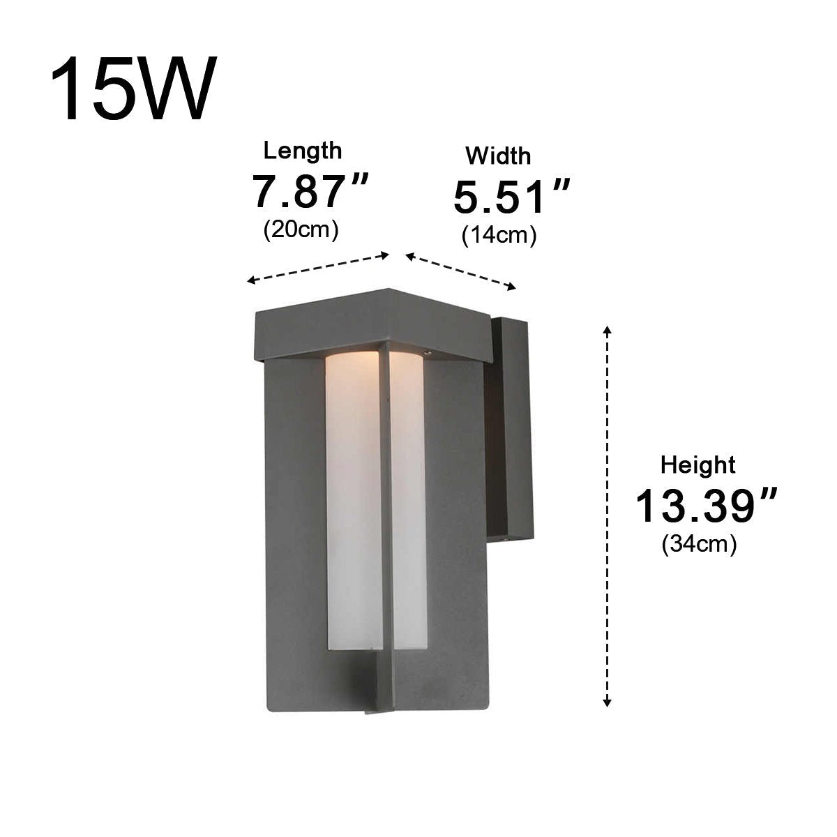 Rustic Modern Geometric Sculptural Waterproof Outdoor LED Porch Wall Lights - Flyachilles