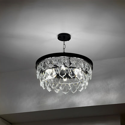 Rustic Modern Round Crystal Chandeliers Round Light - Flyachilles