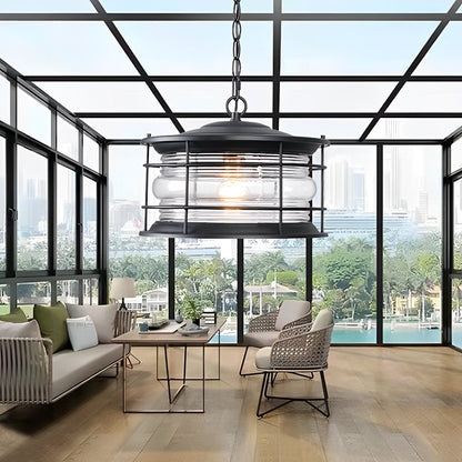 Rustic Contemporary Outdoor Chandelier Farmhouse Rustic 3-Light