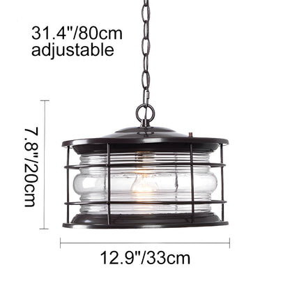 Rustic Modern Super Bright Black Pendant Lights Outdoor Lantern - Flyachilles