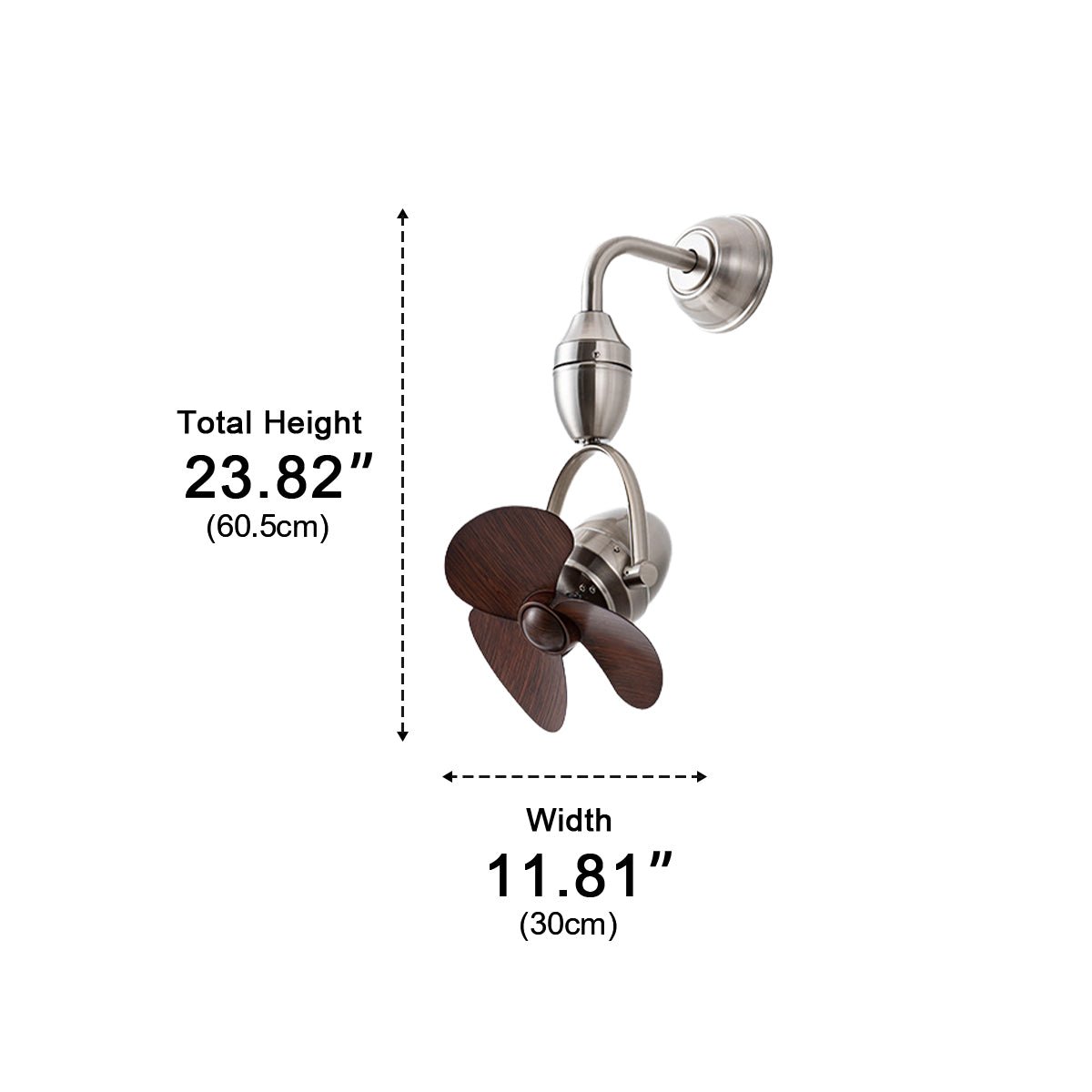 Rustic Modern Swing Rotation 6 - Speed Reverse Wall Fan - Flyachilles