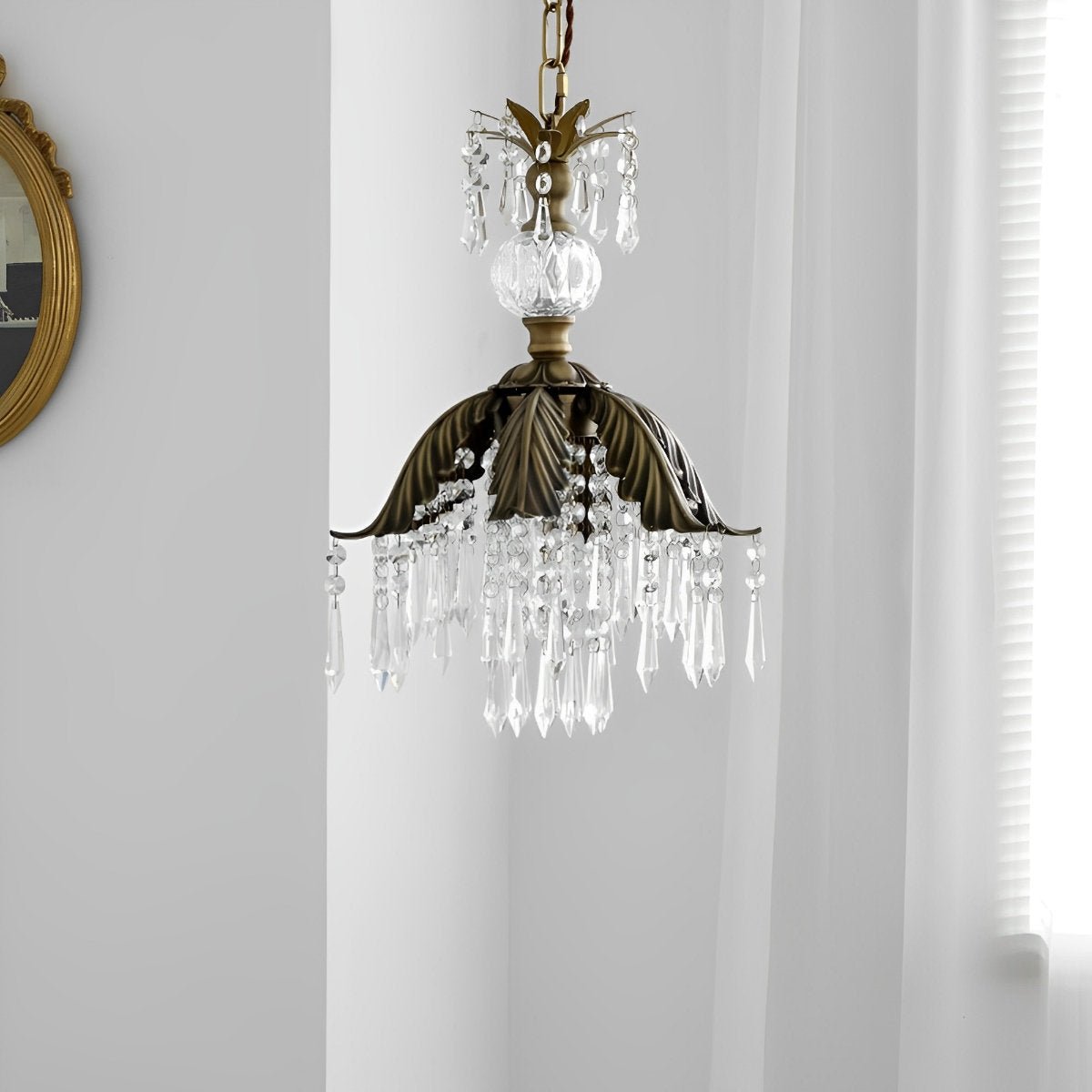 Rustic Retro Flower Crystal Chandelier Lighting - Flyachilles