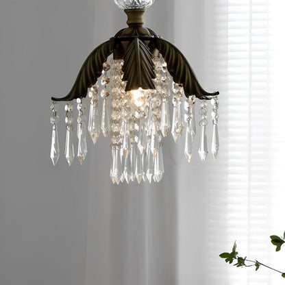 Rustic Retro Flower Crystal Chandelier Lighting - Flyachilles