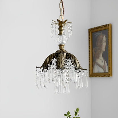 Rustic Retro Flower Crystal Chandelier Lighting - Flyachilles