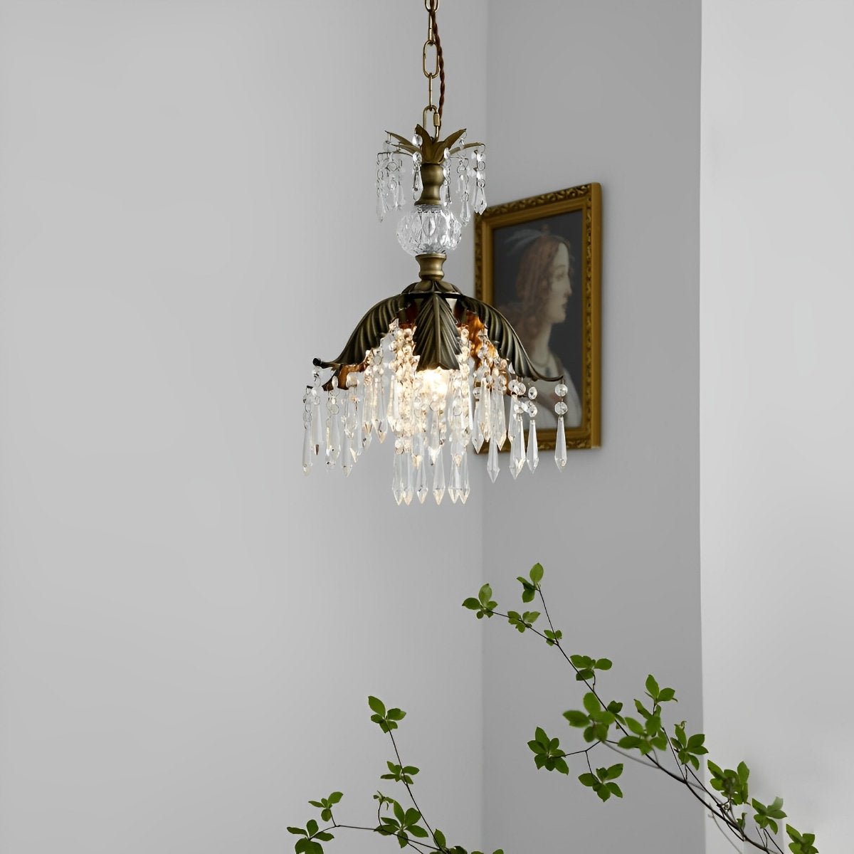 Rustic Retro Flower Crystal Chandelier Lighting - Flyachilles