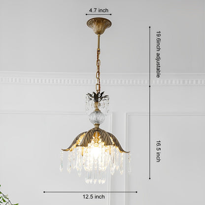 Rustic Retro Flower Crystal Chandelier Lighting - Flyachilles