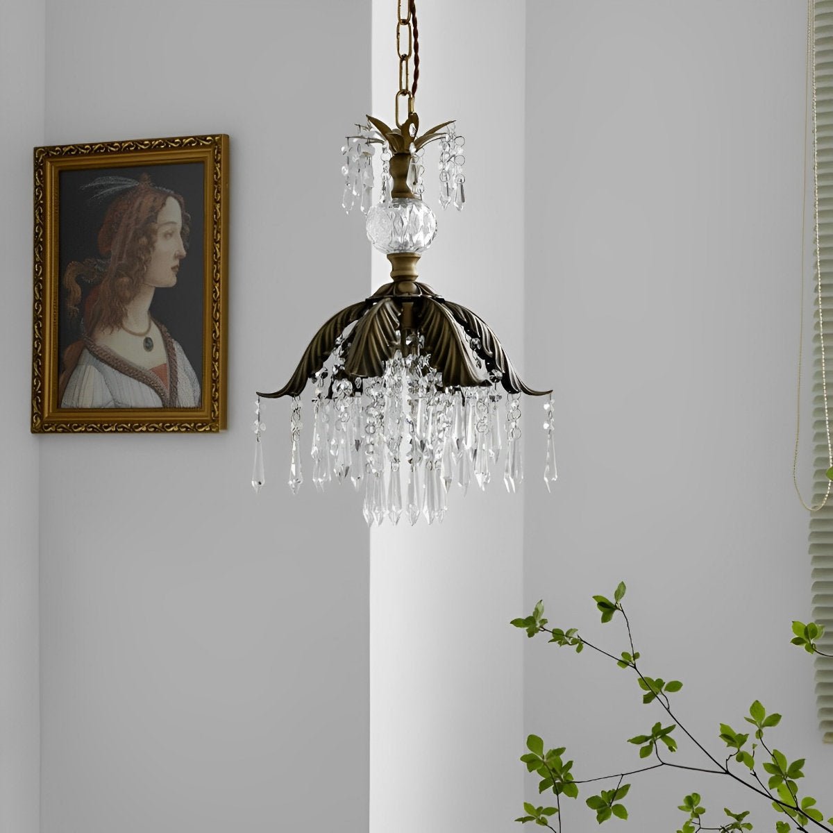 Rustic Retro Flower Crystal Chandelier Lighting - Flyachilles