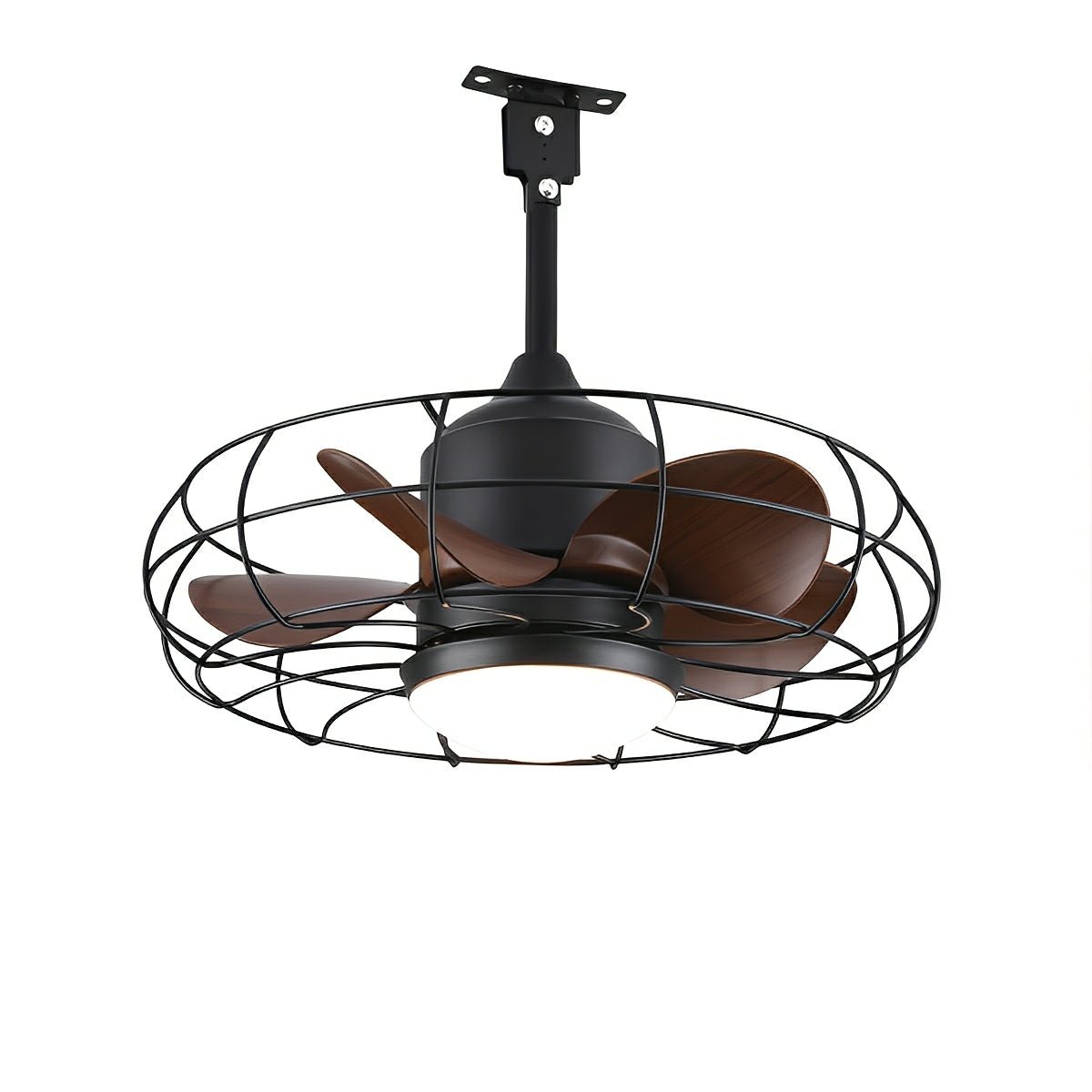 Rustic Round Outdoor DC Motor Reverse Ceiling Fan Light 19.69" - Flyachilles
