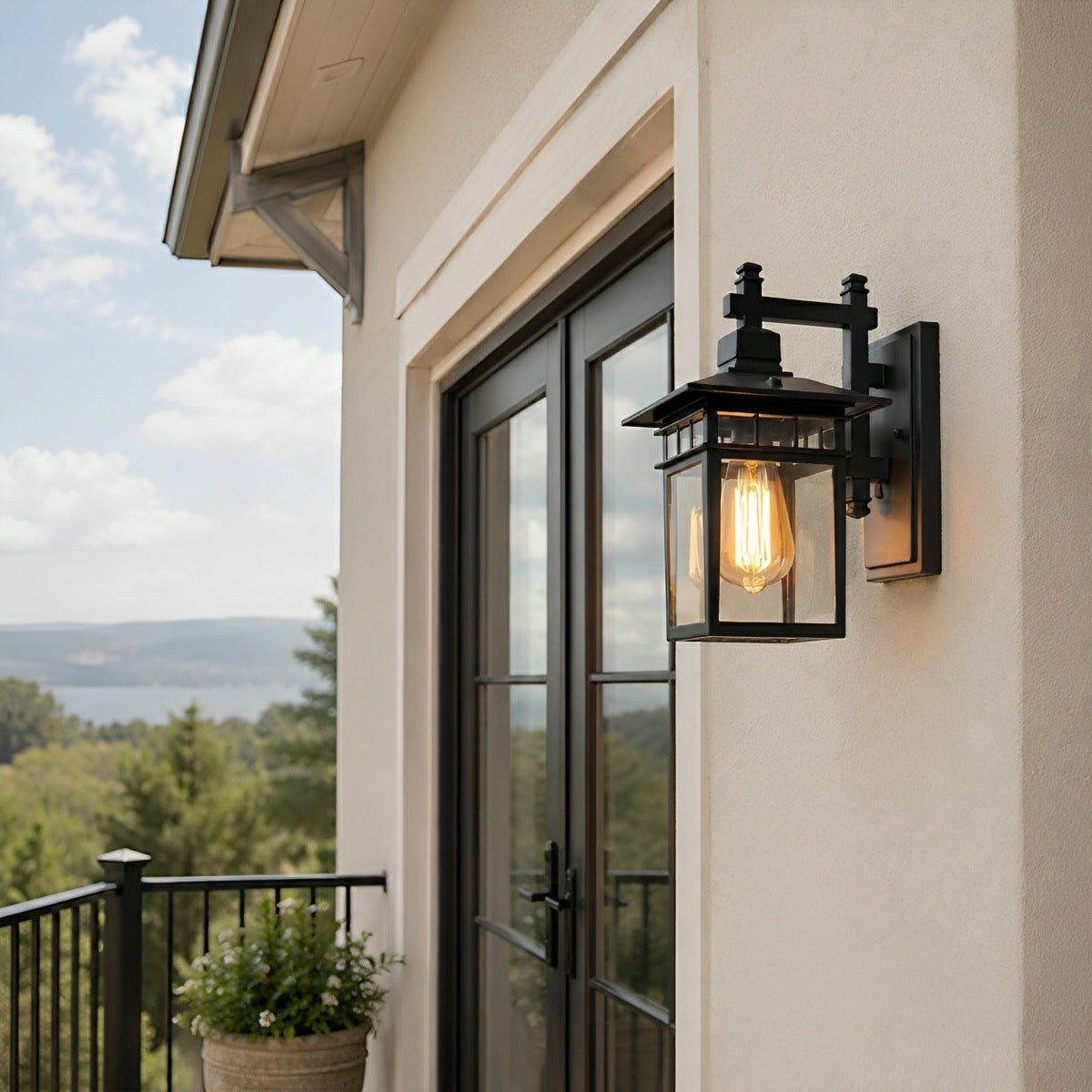 Rustic Square Waterproof Outdoor LED Porch Wall Light - Flyachilles