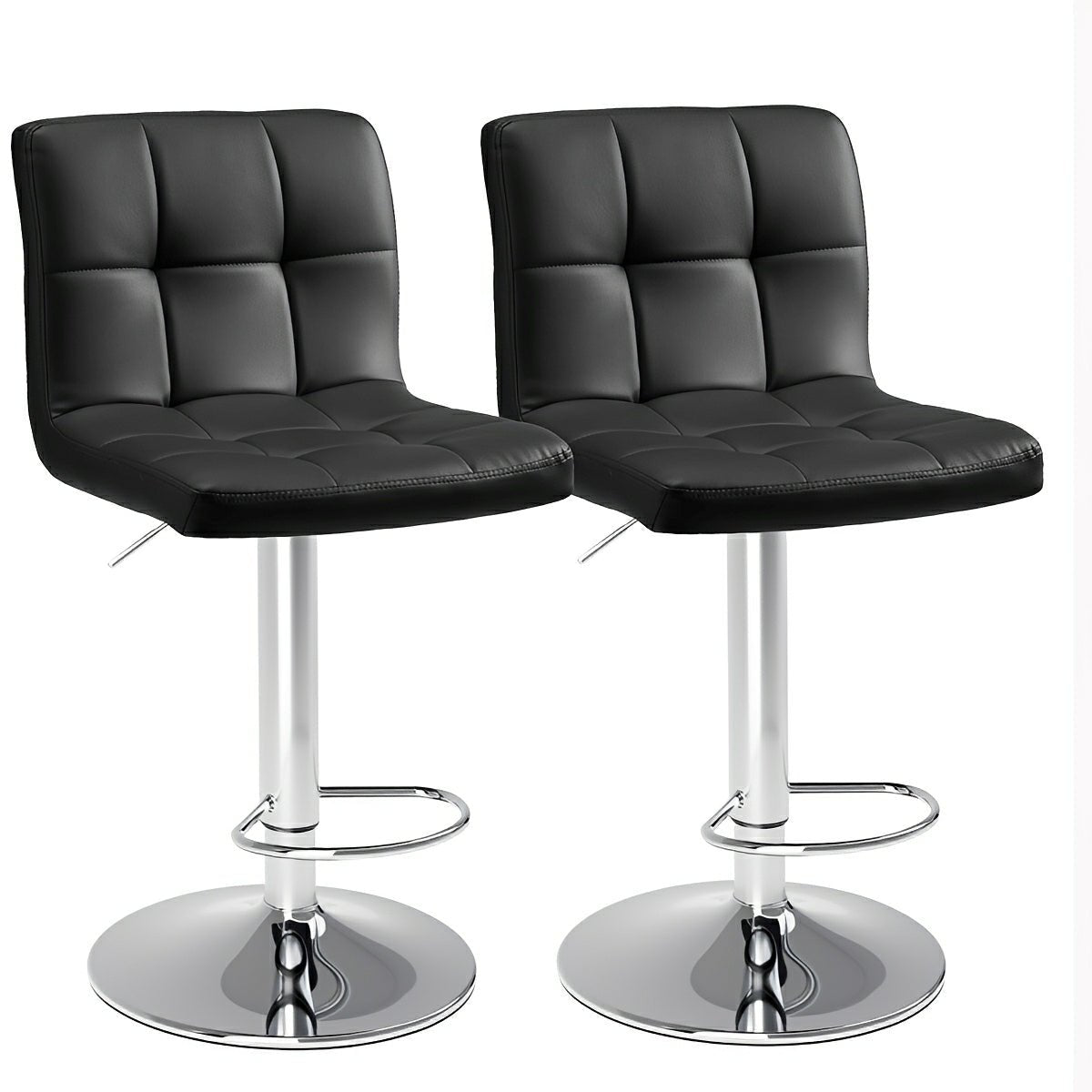 Set of 2 Ergonomic Adjustable Swivel Bar Stools - Flyachilles