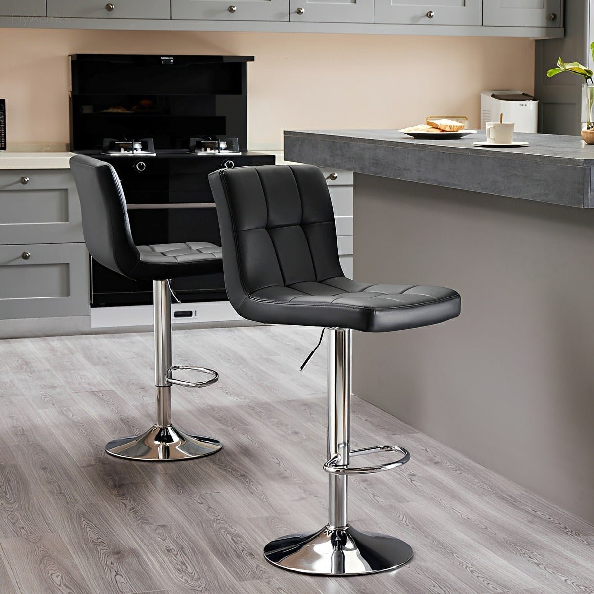 Set of 2 Ergonomic Adjustable Swivel Bar Stools - Flyachilles