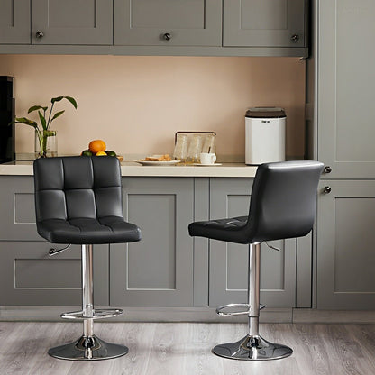 Set of 2 Ergonomic Adjustable Swivel Bar Stools - Flyachilles