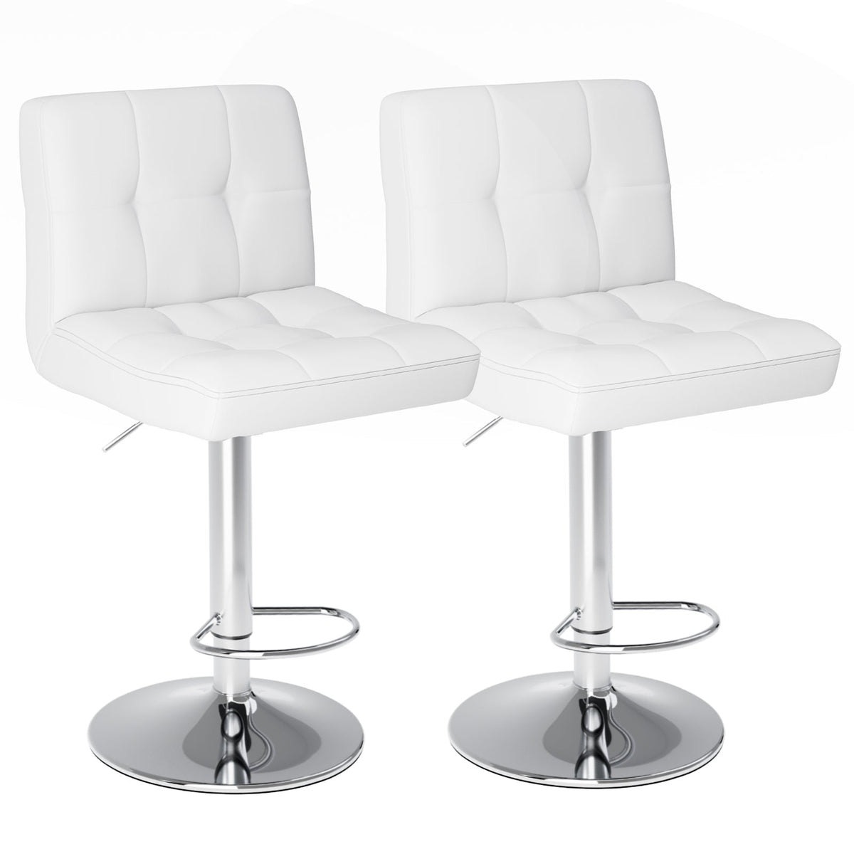 Set of 2 Ergonomic Adjustable Swivel Bar Stools - Flyachilles