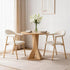 Set of 2 Modern Linen Dining Chairs with Curved Backrest - Flyachilles