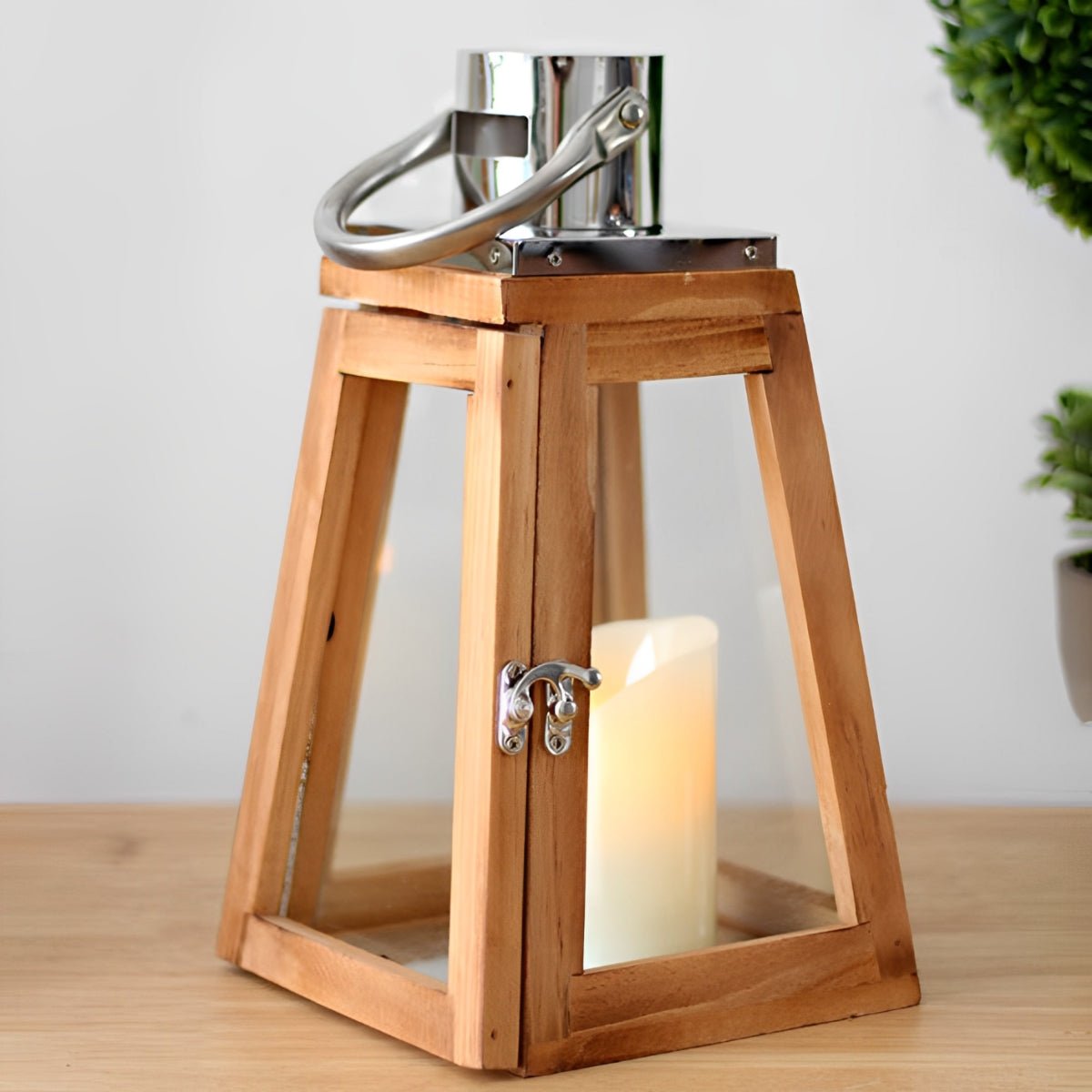 Nordic Minimalist Set of 3 Rustic Wood Handmade LED Candle Holder