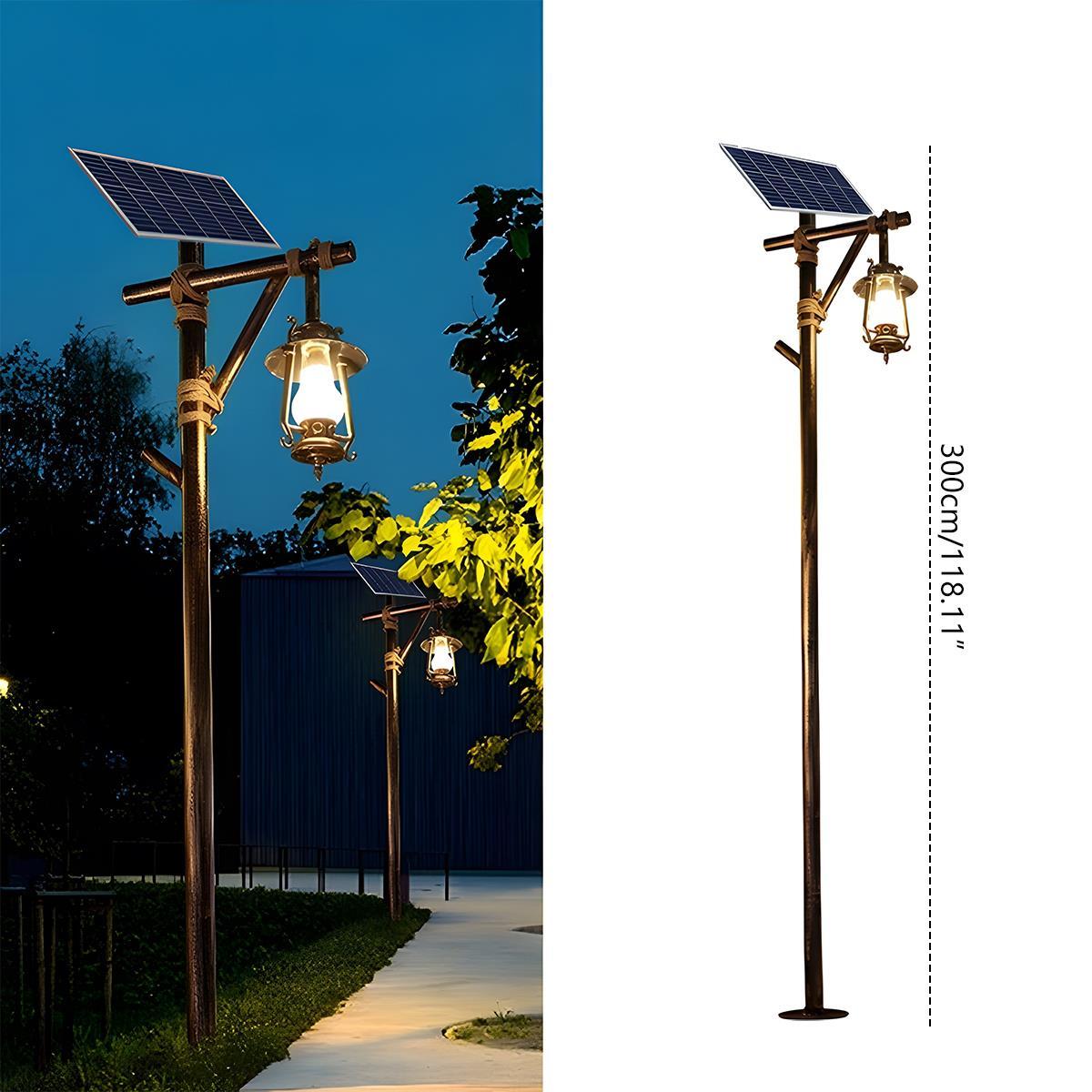 Set of 4 Waterproof Vintage Lantern Outdoor Western Street Pole Lights - Flyachilles
