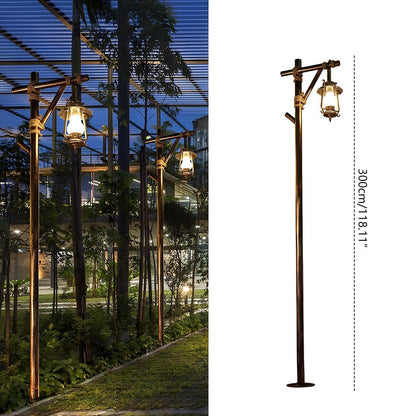 Set of 4 Waterproof Vintage Lantern Outdoor Western Street Pole Lights - Flyachilles