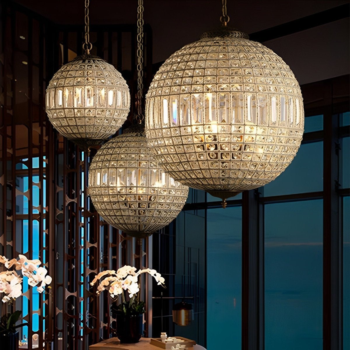 Shining Luxury Morocco Ball Crystal Chandelier Light - Flyachilles