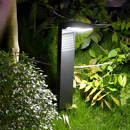 Smart Switch Minimalist Waterproof Stainless Steel Black Solar Pathway Lights - Flyachilles