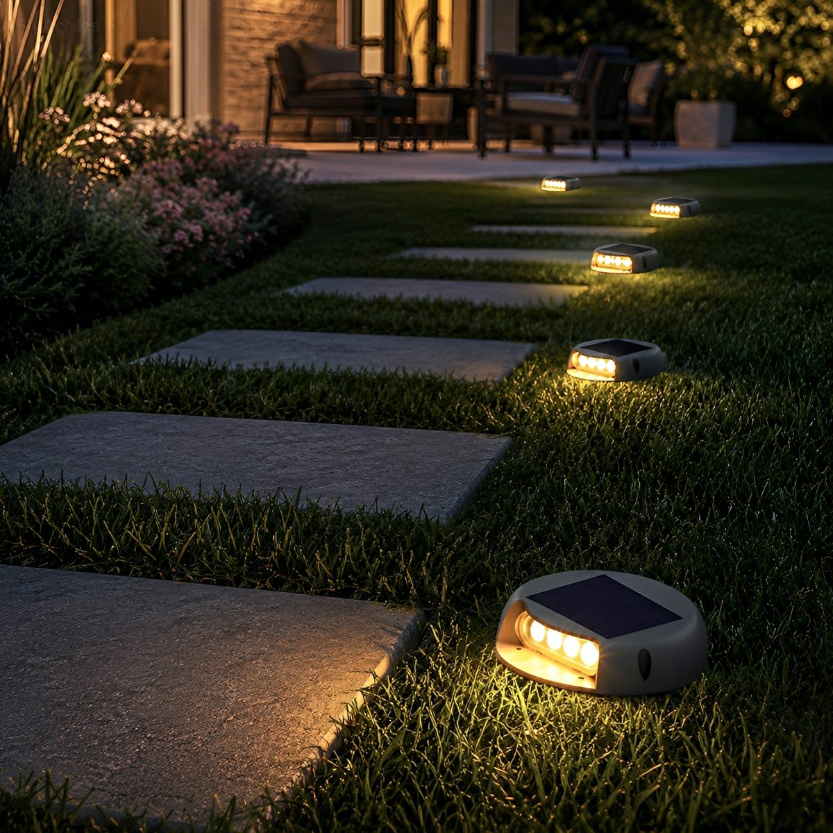 Solar Deck Stair Lights LED Outdoor Step Lights - Flyachilles