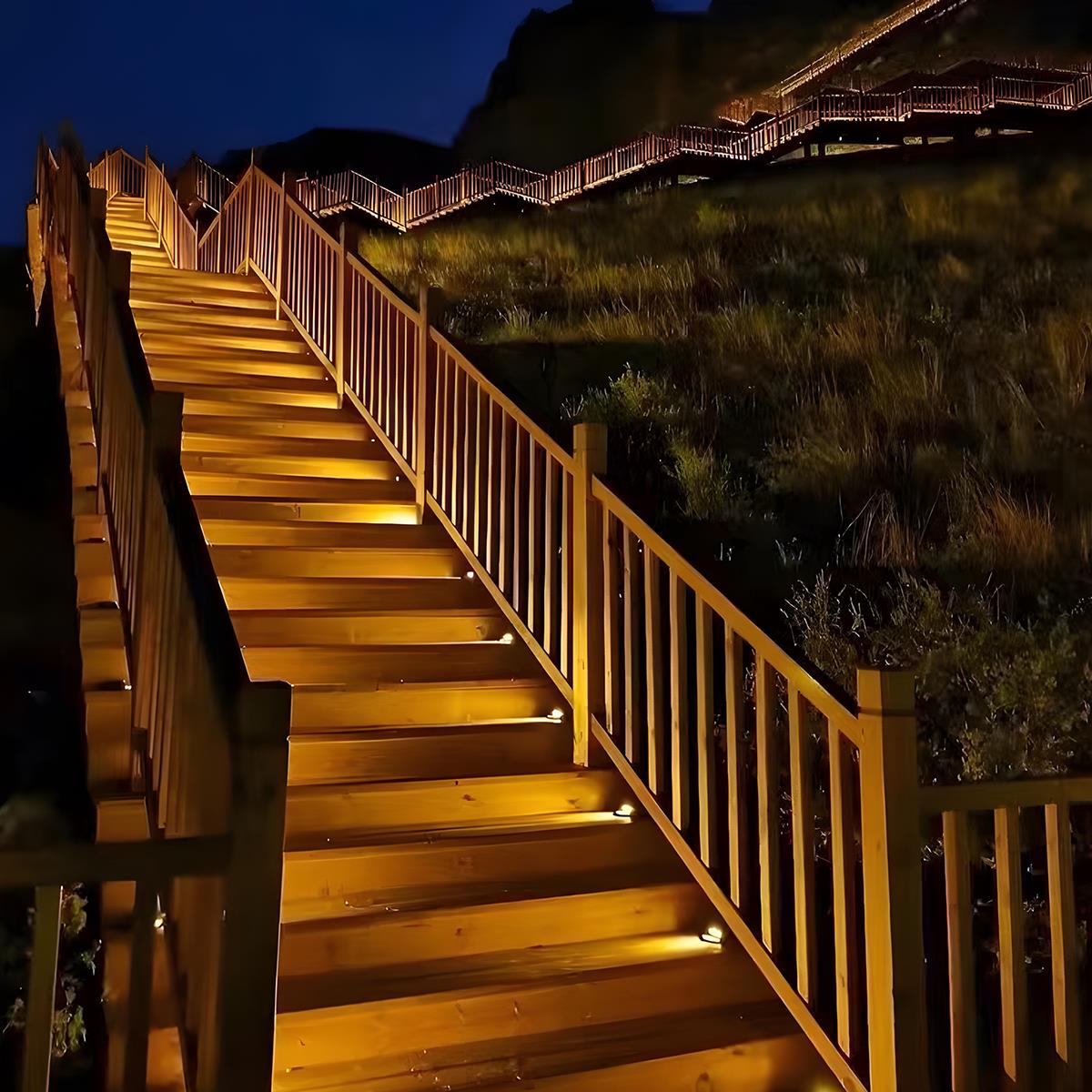 Solar Deck Stair Lights LED Outdoor Step Lights - Flyachilles