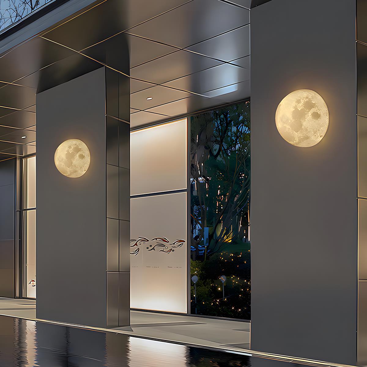 Solar Hemisphere Half Moon Wall Sconce Lighting Waterproof Outdoor ...