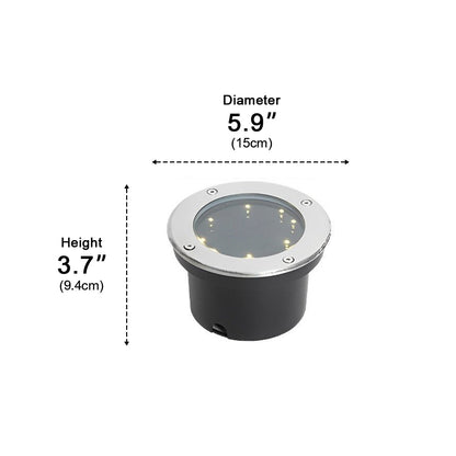 Solar Led Circular Shape Luminous Waterproof Embedded Ground Lights - Flyachilles