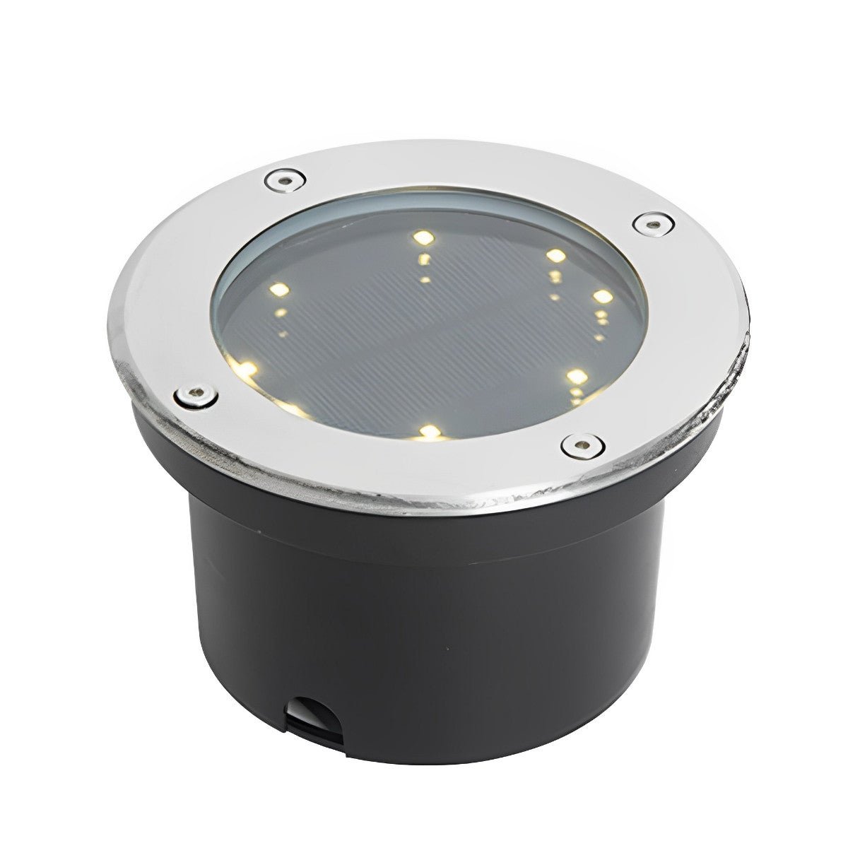 Solar Led Circular Shape Luminous Waterproof Embedded Ground Lights - Flyachilles