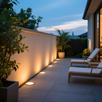 Solar Low Voltage Outdoor LED In Ground Landscape Lights Wall Washer - Flyachilles
