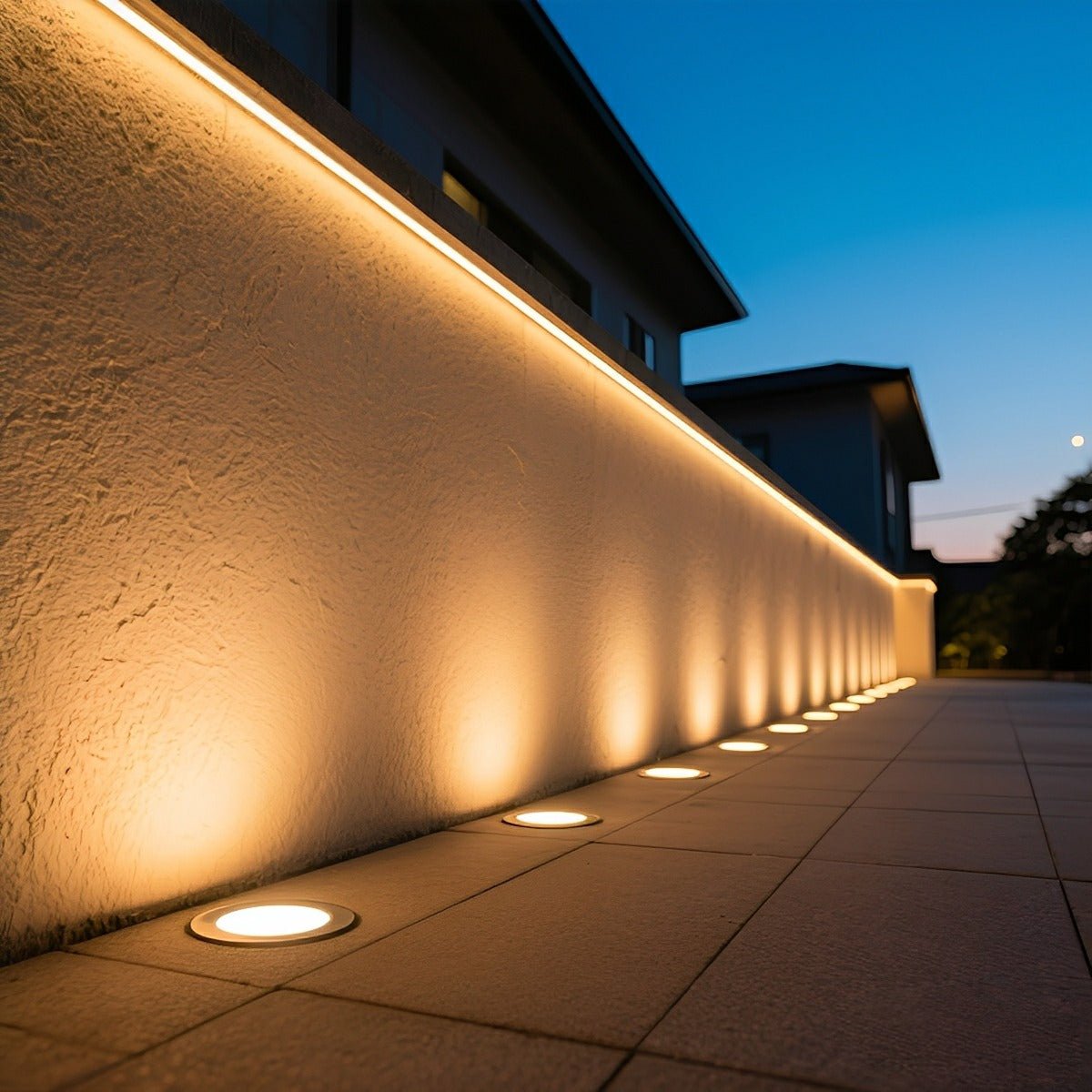 Solar Low Voltage Outdoor LED In Ground Landscape Lights Wall Washer - Flyachilles