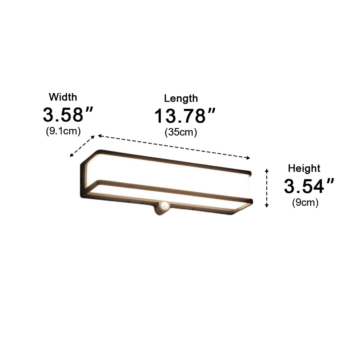 Solar Motion Sensor Geometric Waterproof Outdoor LED Porch Wall Lights - Flyachilles