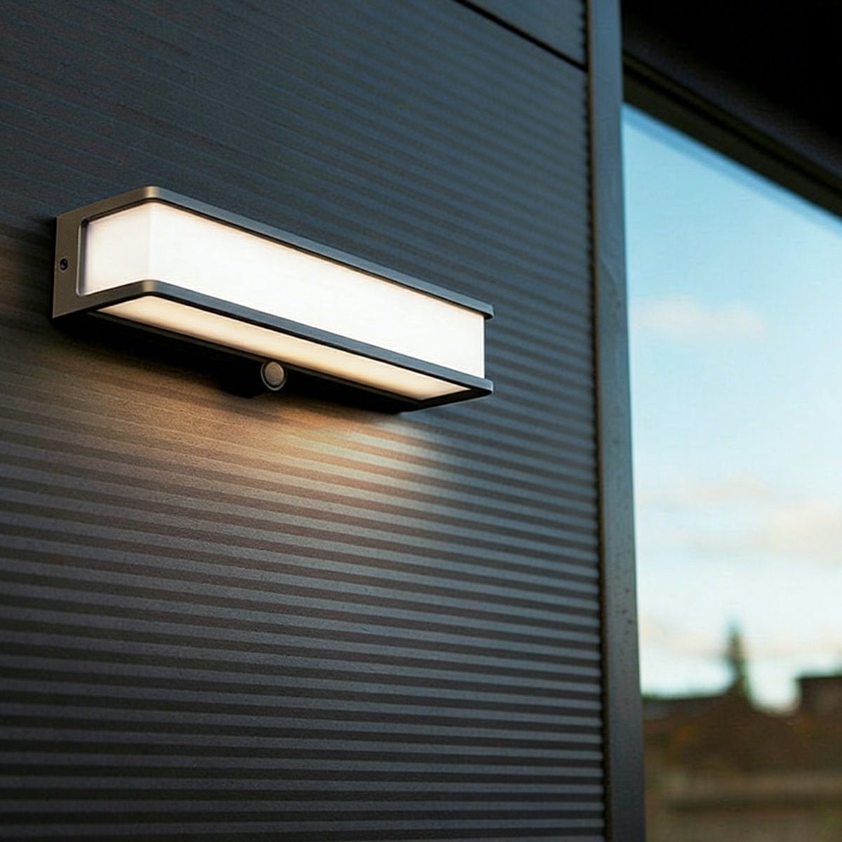 Solar Motion Sensor Geometric Waterproof Outdoor LED Porch Wall Lights - Flyachilles