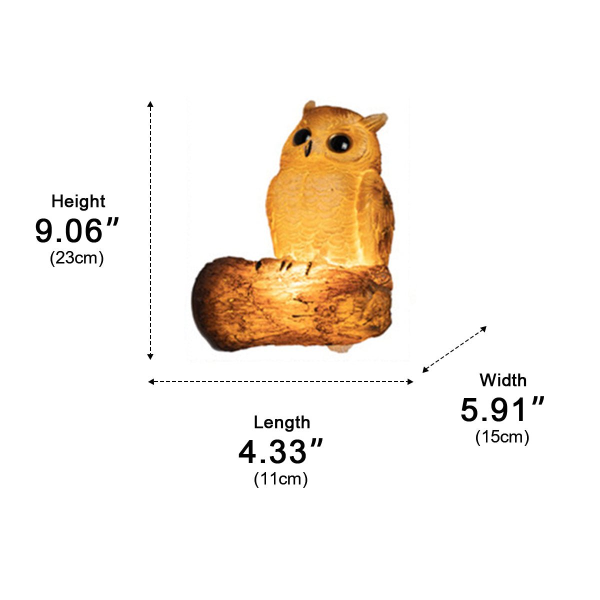 Solar Outdoor Waterproof Animal LED Hang Lights Raccoon Owl Trees