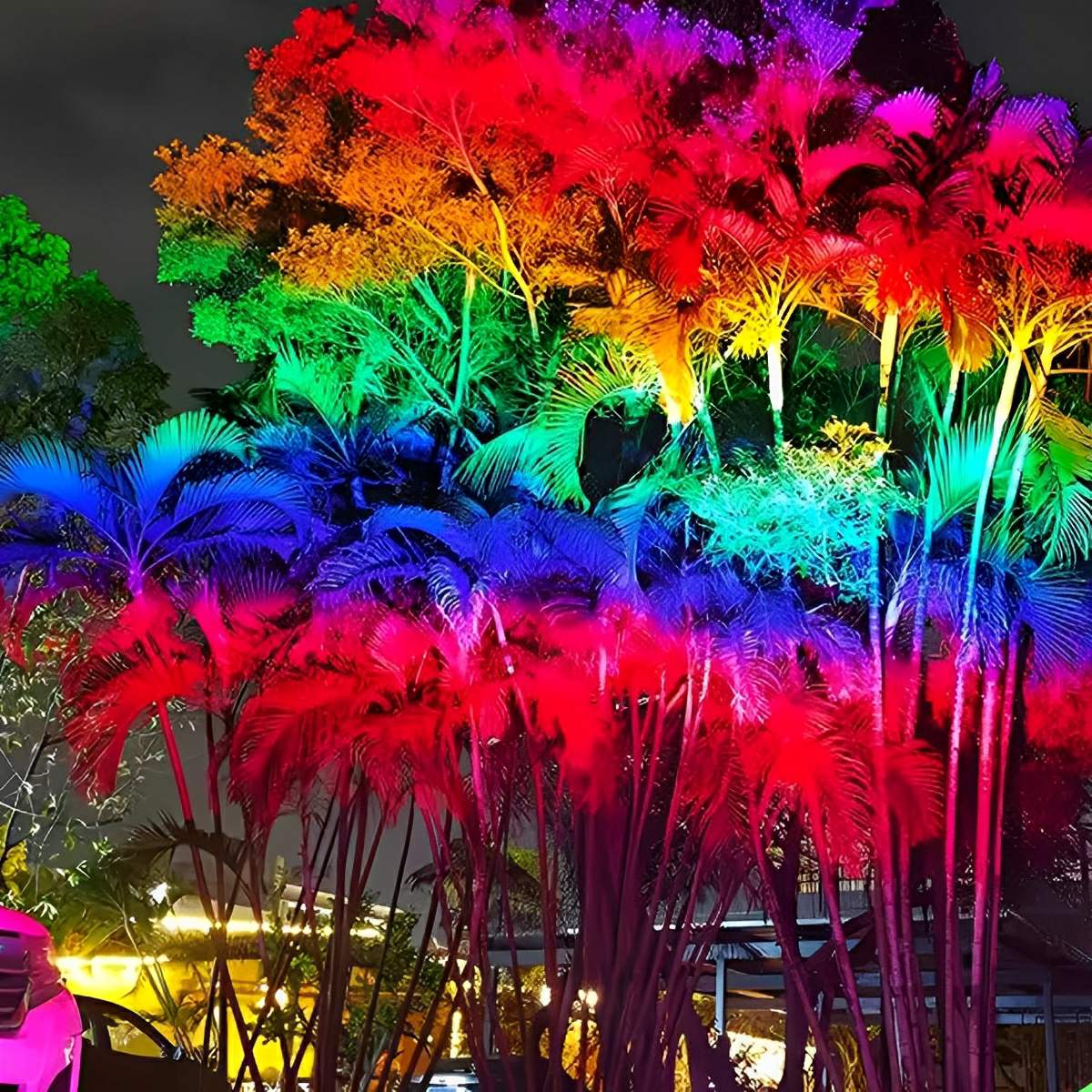 北海道の巨大流木LEDライト付き Waterproof RGB LED Outdoor Spot Light for Landscape Tree